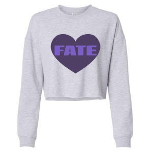 Quan Content Fate Heart Cropped Pullover Crew