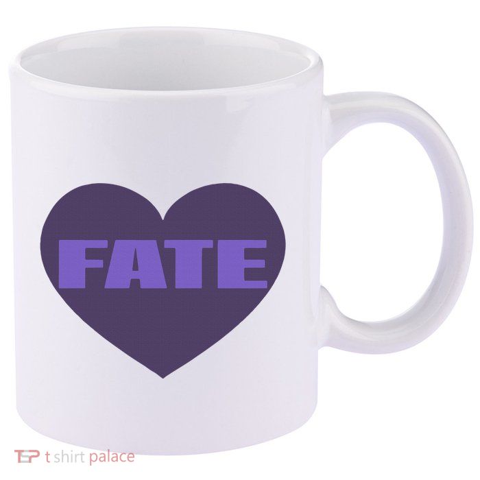 Quan Content Fate Heart 11oz C Handle Ceramic Mug