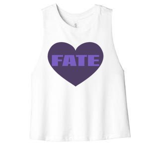 Quan Content Fate Heart Women's Racerback Cropped Tank