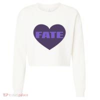 Quan Content Fate Heart Cropped Pullover Crew