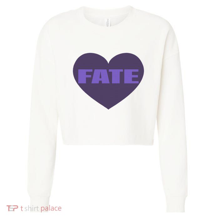 Quan Content Fate Heart Cropped Pullover Crew