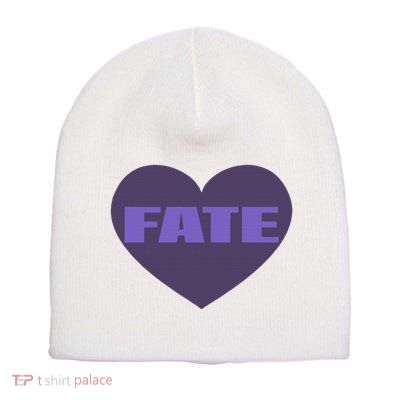 Quan Content Fate Heart Short Acrylic Beanie