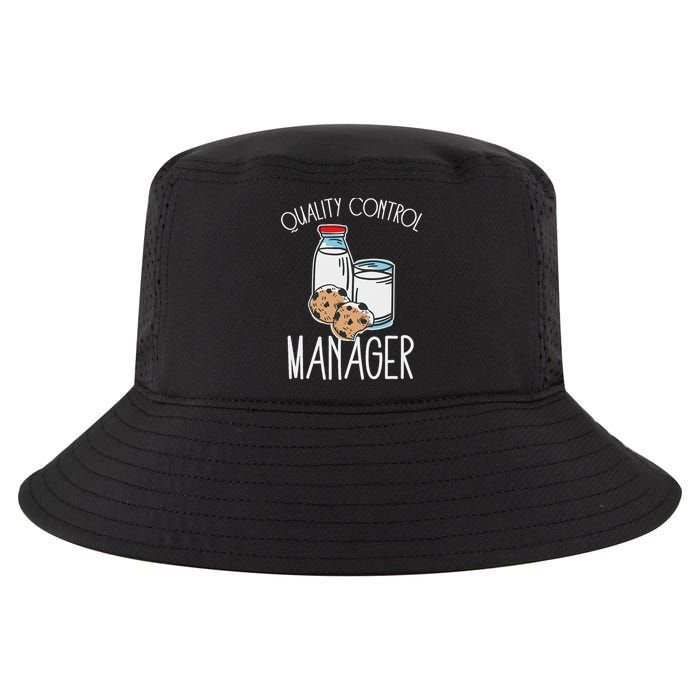 Quality Control Manager Food Safety Funny Milk And Cookie Cool Comfort Performance Bucket Hat