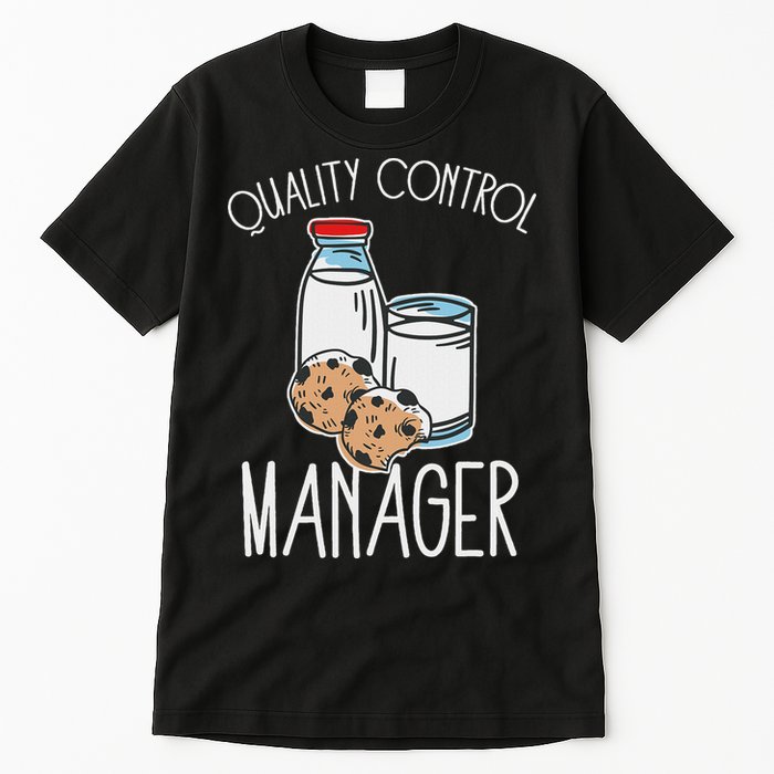 Quality Control Manager Food Safety Funny Milk And Cookie Tall T-Shirt