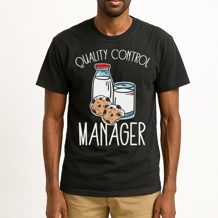 Quality Control Manager Food Safety Funny Milk And Cookie Tall T-Shirt
