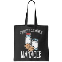 Quality Control Manager Food Safety Funny Milk And Cookie Bag