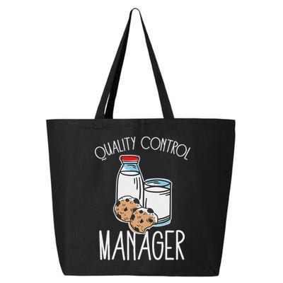 Quality Control Manager Food Safety Funny Milk And Cookie 25L Jumbo Tote