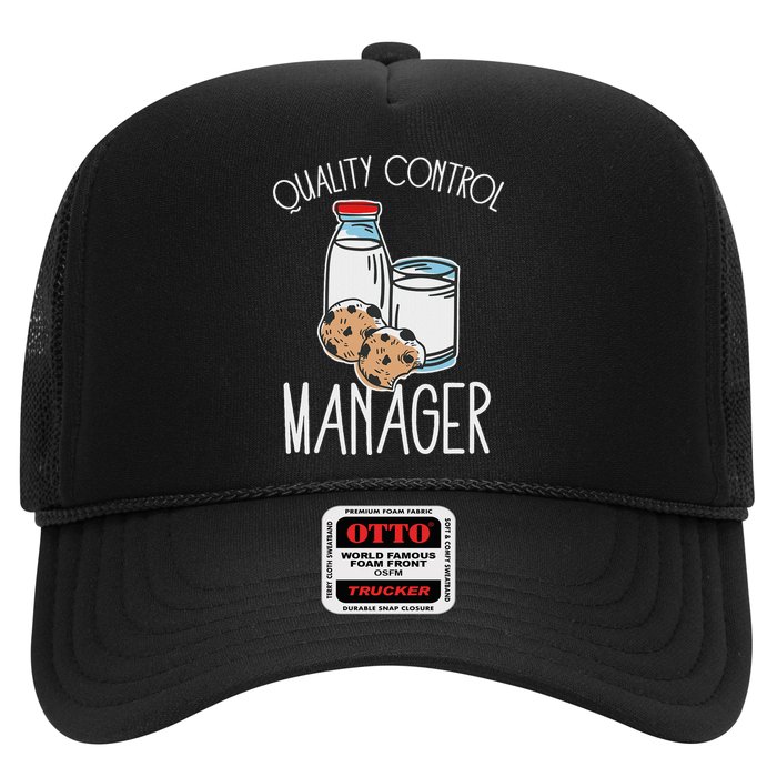 Quality Control Manager Food Safety Funny Milk And Cookie Hat