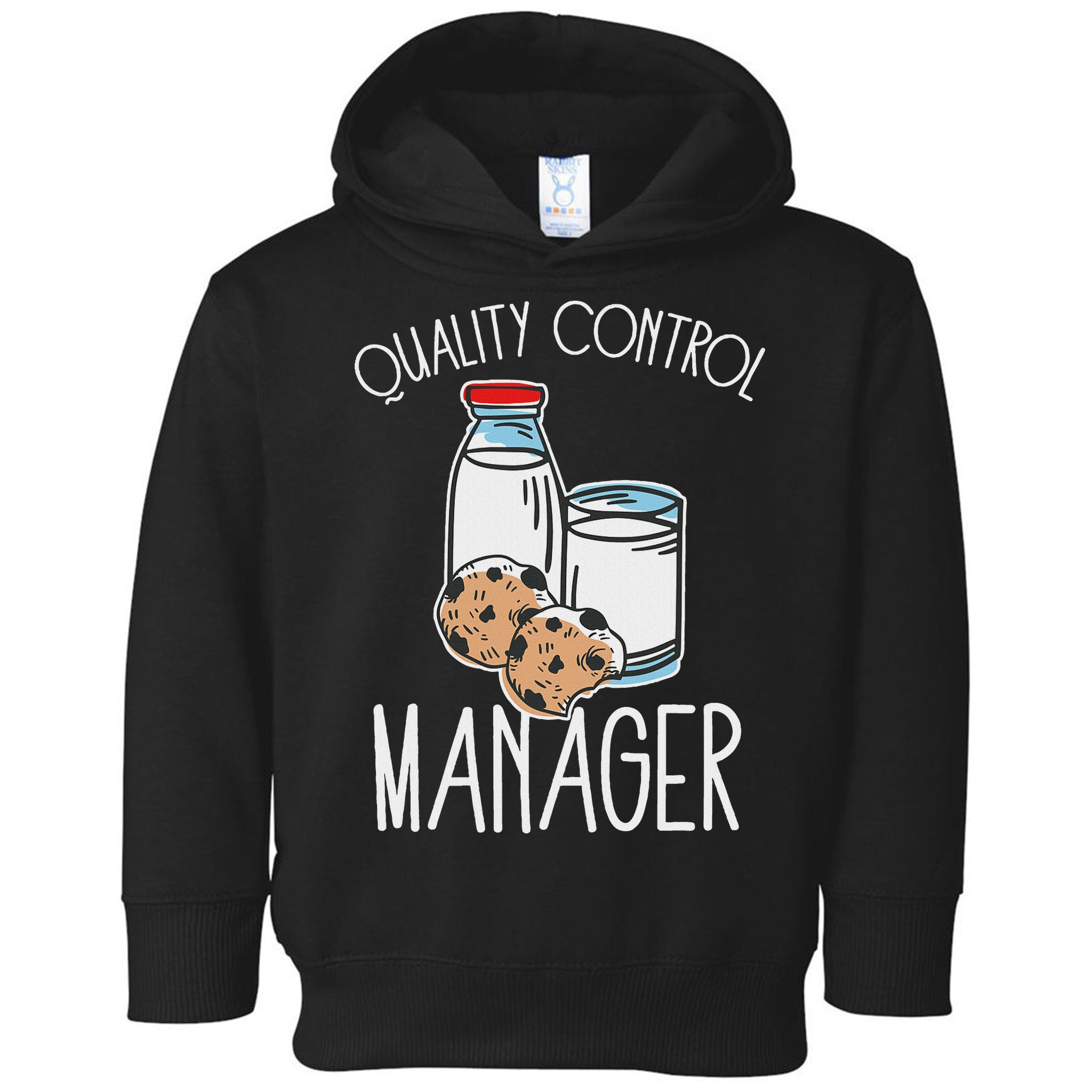 Quality Control Manager Food Safety Funny Milk And Cookie Toddler Hoodie