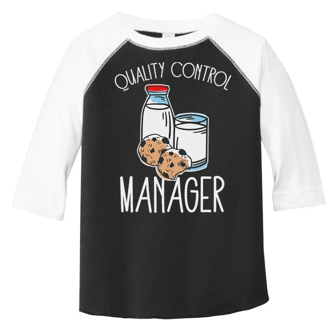 Quality Control Manager Food Safety Funny Milk And Cookie Toddler Fine Jersey T-Shirt