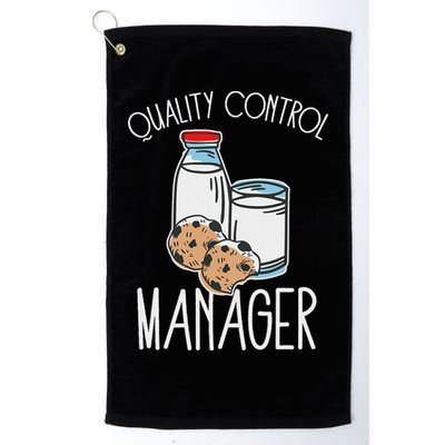 Quality Control Manager Food Safety Funny Milk And Cookie Golf Towel