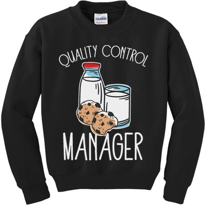 Quality Control Manager Food Safety Funny Milk And Cookie Kids Sweatshirt