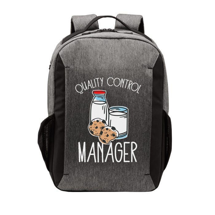Quality Control Manager Food Safety Funny Milk And Cookie Vector Backpack