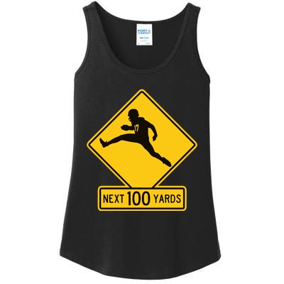 Quarterback Crossing Next 100 Yards Ladies Essential Tank