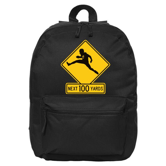 Quarterback Crossing Next 100 Yards 16 in Basic Backpack