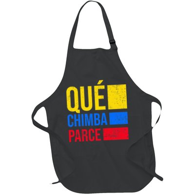 Qué Chimba Parce Colombia Flag Retro Vintage Colombian Slang Apron