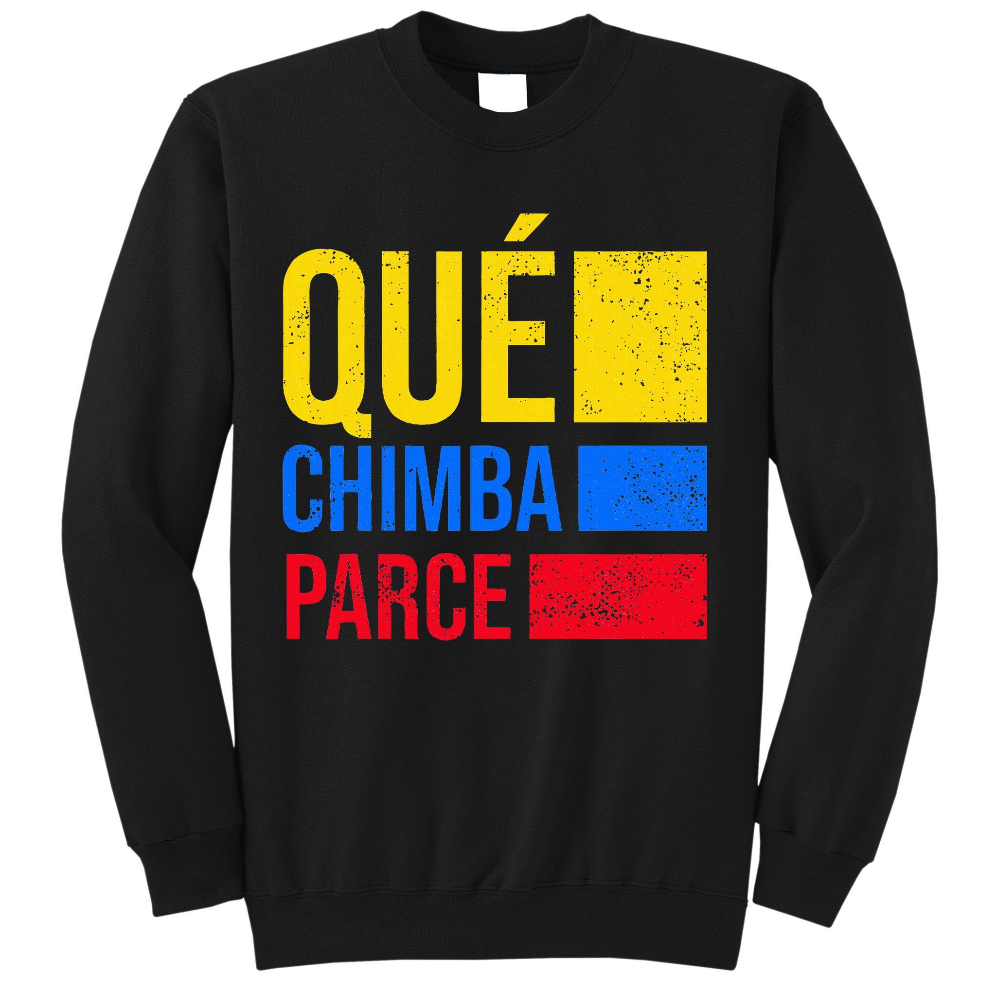 Qué Chimba Parce Colombia Flag Retro Vintage Colombian Slang Sweatshirt