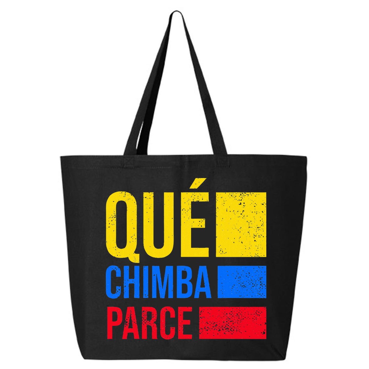Qué Chimba Parce Colombia Flag Retro Vintage Colombian Slang 25L Jumbo Tote