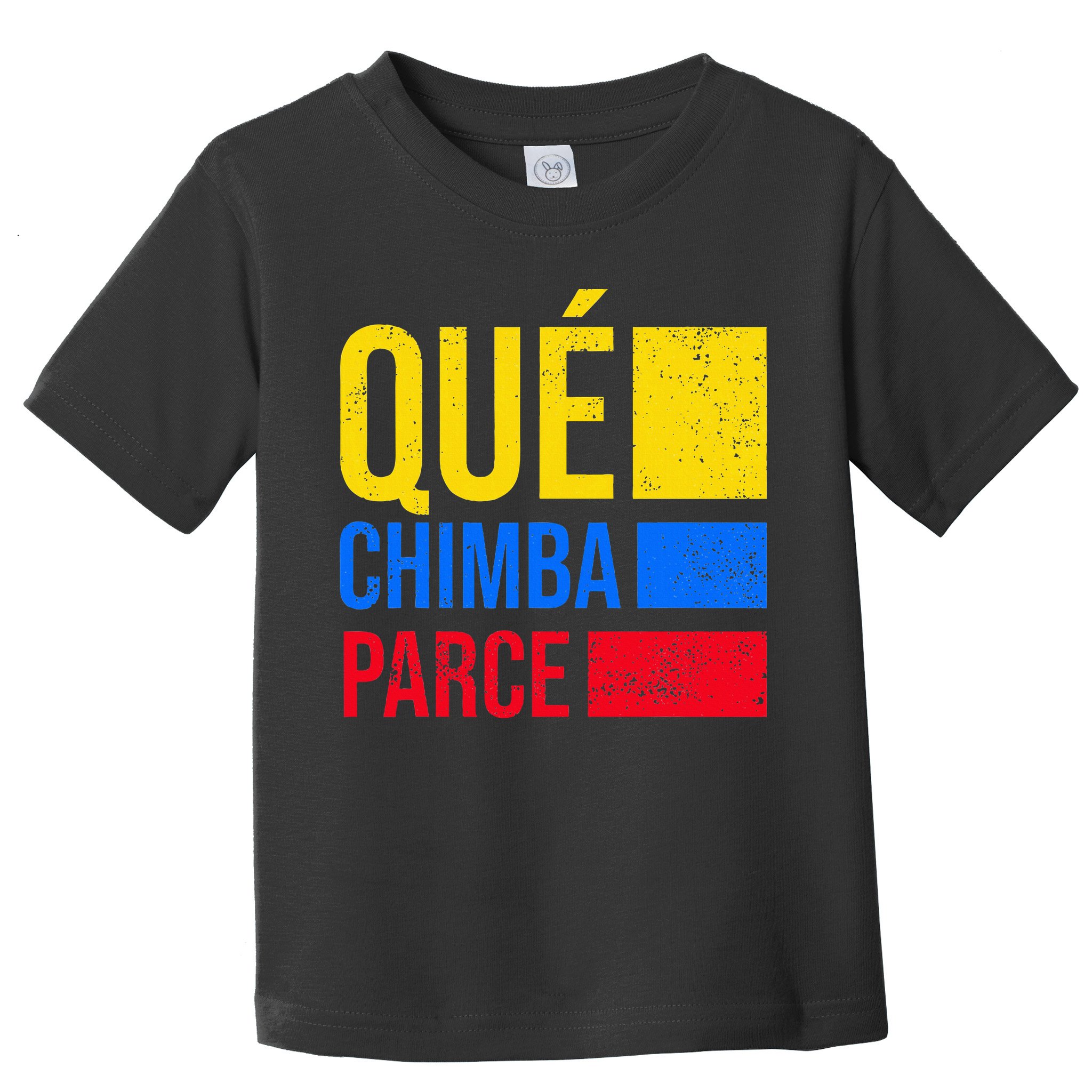 Qué Chimba Parce Colombia Flag Retro Vintage Colombian Slang Toddler T-Shirt