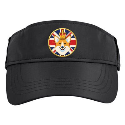 Queen Corgi Platinum Jubilee Emblem Adult Drive Performance Visor