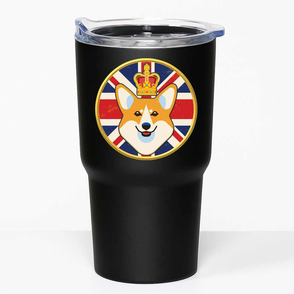 Queen Corgi Platinum Jubilee Emblem Tumbler