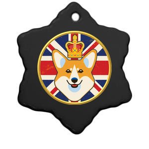 Queen Corgi Platinum Jubilee Emblem Ceramic Star Ornament