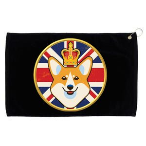 Queen Corgi Platinum Jubilee Emblem Grommeted Golf Towel