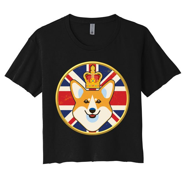 Queen Corgi Platinum Jubilee Emblem Crop Top