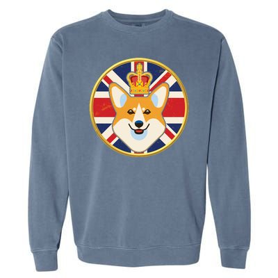 Queen Corgi Platinum Jubilee Emblem Garment-Dyed Sweatshirt