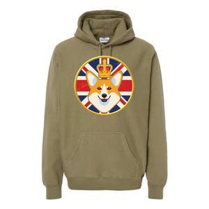 Queen Corgi Platinum Jubilee Emblem Premium Hoodie