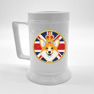 Queen Corgi Platinum Jubilee Emblem Beer Stein