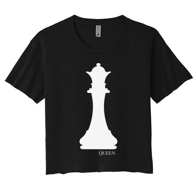 Queen Chess Piece Halloween Costume Chess Club Crop Top