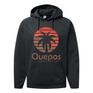 Quepos Costa Rica Performance Fleece Hoodie