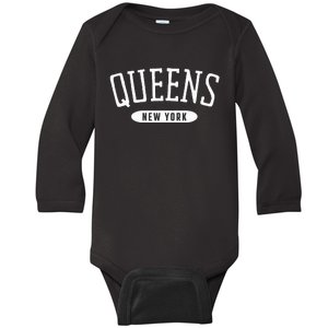 Queens College Style Queens New York Ny Baby Long Sleeve Bodysuit