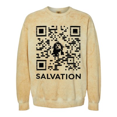 Qr Code Salvation Colorblast Crewneck Sweatshirt