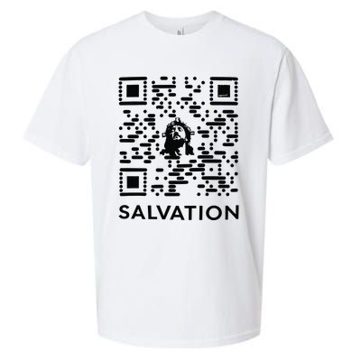 Qr Code Salvation Sueded Cloud Jersey T-Shirt