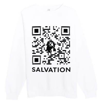 Qr Code Salvation Premium Crewneck Sweatshirt