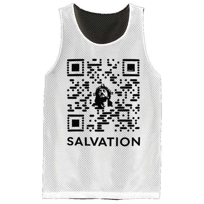 Qr Code Salvation Mesh Reversible Basketball Jersey Tank