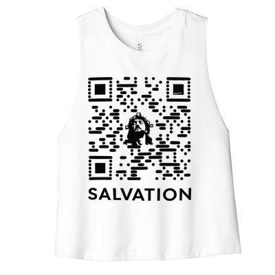 Qr Code Salvation Women's Racerback Cropped Tank