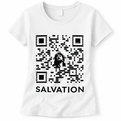 Qr Code Salvation Womens T-Shirt
