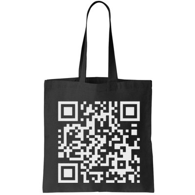 Qr Code With Funny Hidden Message Tote Bag