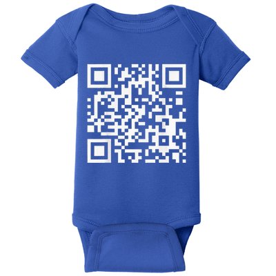 Qr Code With Funny Hidden Message Baby Bodysuit