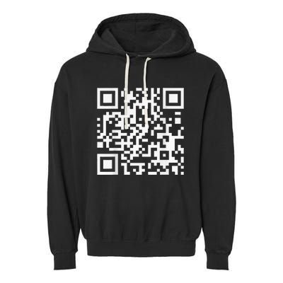 Qr Code With Funny Hidden Message Garment-Dyed Fleece Hoodie