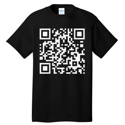 Qr Code With Funny Hidden Message Tall T-Shirt