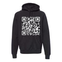 Qr Code With Funny Hidden Message Premium Hoodie