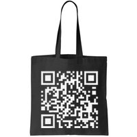 Qr Code With Funny Hidden Message Tote Bag