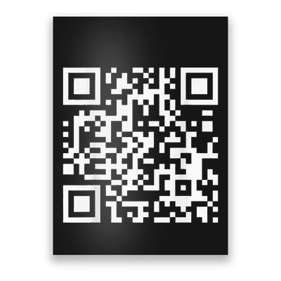 Qr Code With Funny Hidden Message Poster