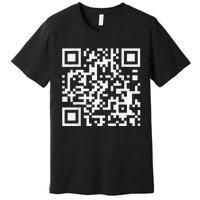 Qr Code With Funny Hidden Message Premium T-Shirt