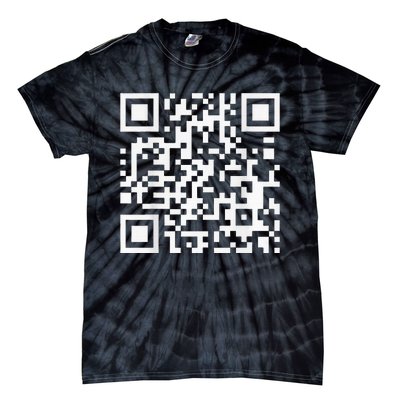 Qr Code With Funny Hidden Message Tie-Dye T-Shirt