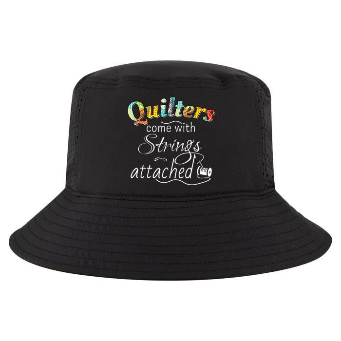Quilters Come With Strings Attached Funny Cool Comfort Performance Bucket Hat